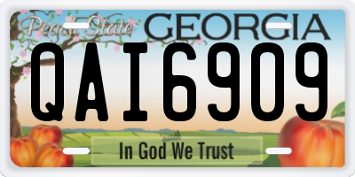 GA license plate QAI6909