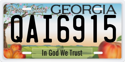 GA license plate QAI6915