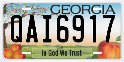 GA license plate QAI6917