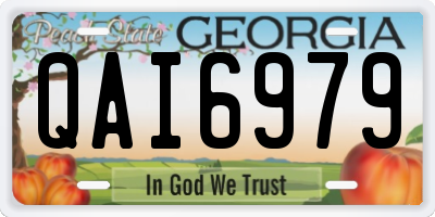 GA license plate QAI6979