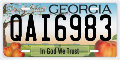 GA license plate QAI6983