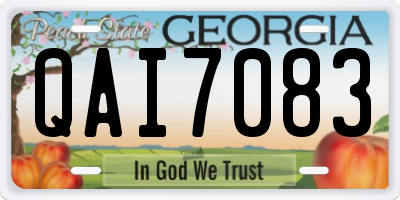 GA license plate QAI7083