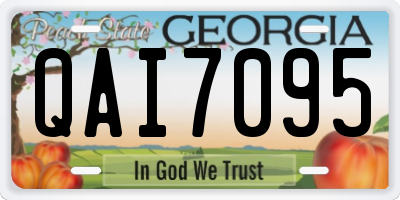GA license plate QAI7095