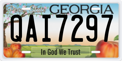 GA license plate QAI7297