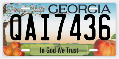 GA license plate QAI7436