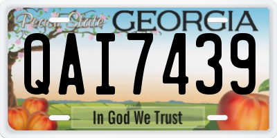 GA license plate QAI7439