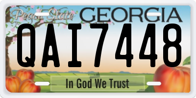 GA license plate QAI7448
