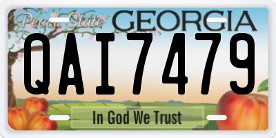 GA license plate QAI7479