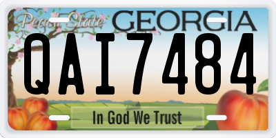 GA license plate QAI7484