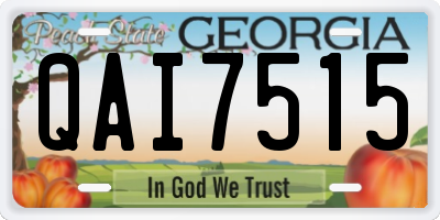 GA license plate QAI7515