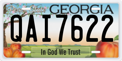 GA license plate QAI7622