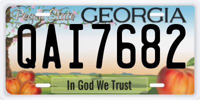 GA license plate QAI7682