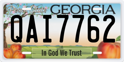 GA license plate QAI7762