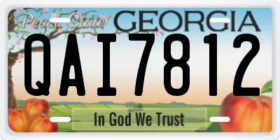 GA license plate QAI7812