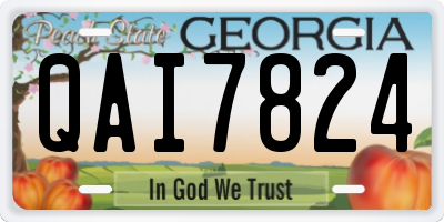 GA license plate QAI7824
