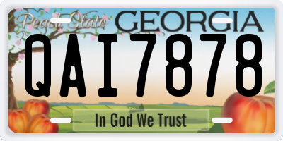 GA license plate QAI7878