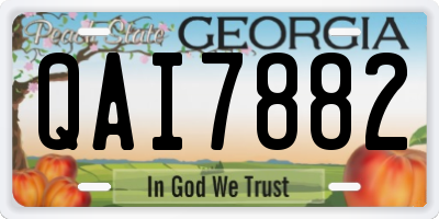 GA license plate QAI7882