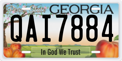 GA license plate QAI7884