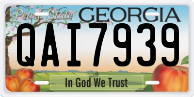 GA license plate QAI7939