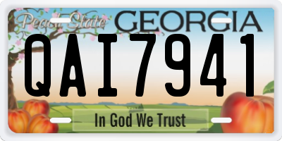 GA license plate QAI7941