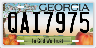 GA license plate QAI7975