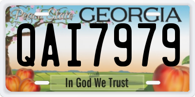GA license plate QAI7979
