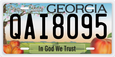 GA license plate QAI8095
