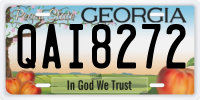 GA license plate QAI8272
