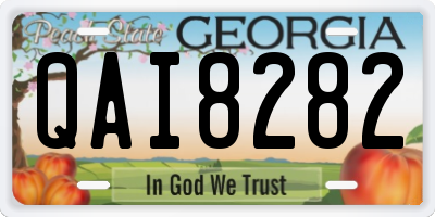 GA license plate QAI8282