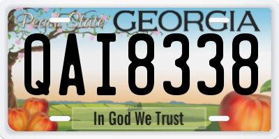 GA license plate QAI8338