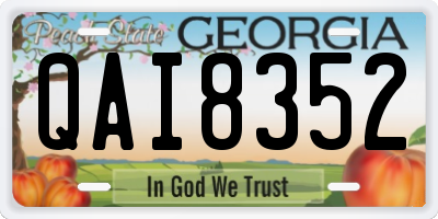 GA license plate QAI8352