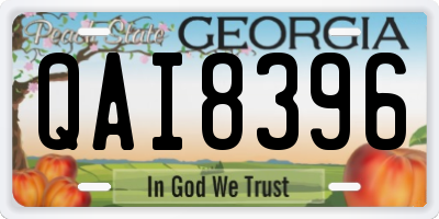 GA license plate QAI8396