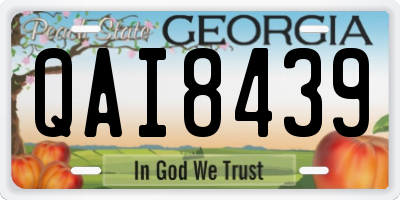 GA license plate QAI8439