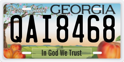 GA license plate QAI8468