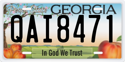 GA license plate QAI8471