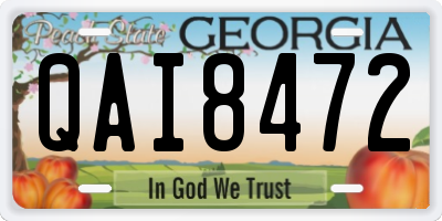 GA license plate QAI8472