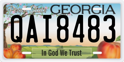 GA license plate QAI8483