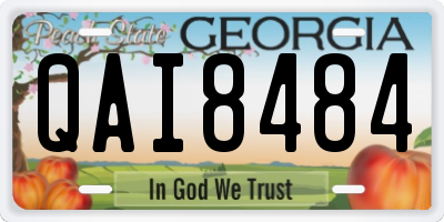 GA license plate QAI8484