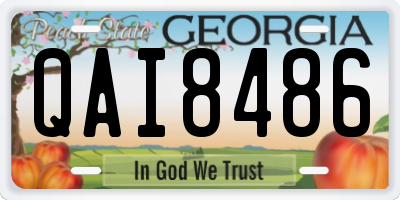 GA license plate QAI8486