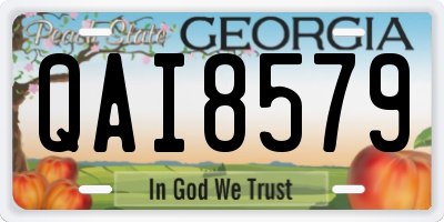 GA license plate QAI8579