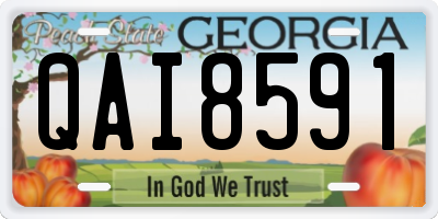 GA license plate QAI8591
