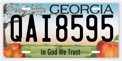 GA license plate QAI8595