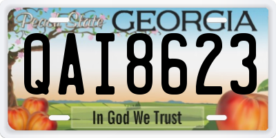 GA license plate QAI8623