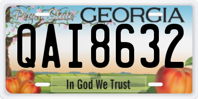 GA license plate QAI8632