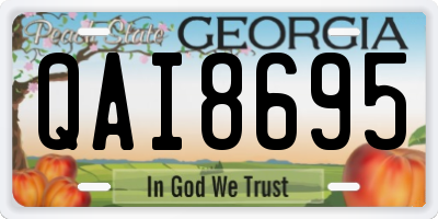 GA license plate QAI8695