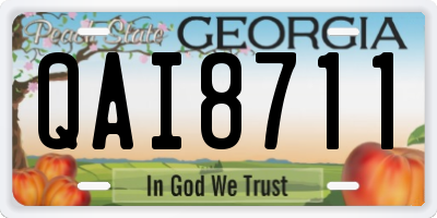 GA license plate QAI8711