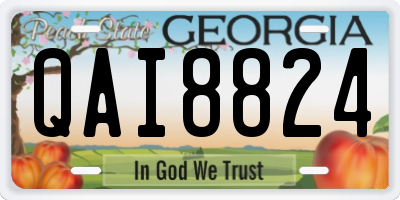 GA license plate QAI8824
