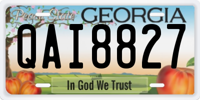 GA license plate QAI8827