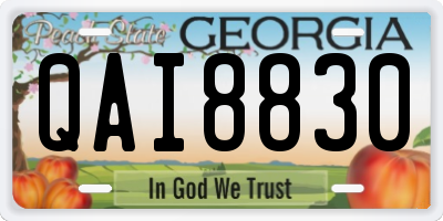 GA license plate QAI8830
