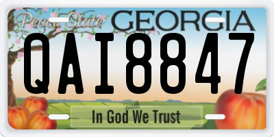GA license plate QAI8847